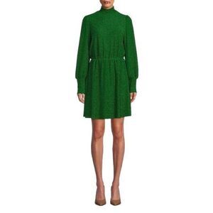 The Get Metallic Green Dress Sz 3X Plus Stretch Metallic Holiday Party Shiny NWT